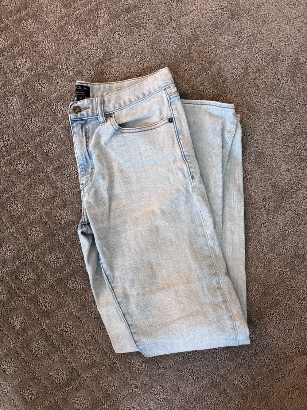 Men’s J. Crew Driggs Straight Light Blue Jeans w32 L 34